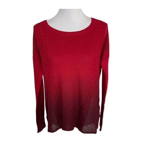 American Eagle Outfitters Red Ombré Sweater S - Picture 1 of 8